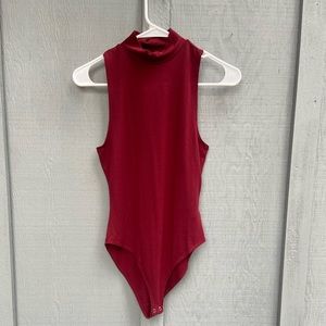 Forever 21 mock neck tank body suit // size S